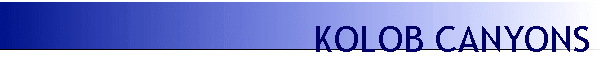KOLOB CANYONS